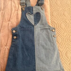 Epic Threads Denim Overalls with Heart Accent